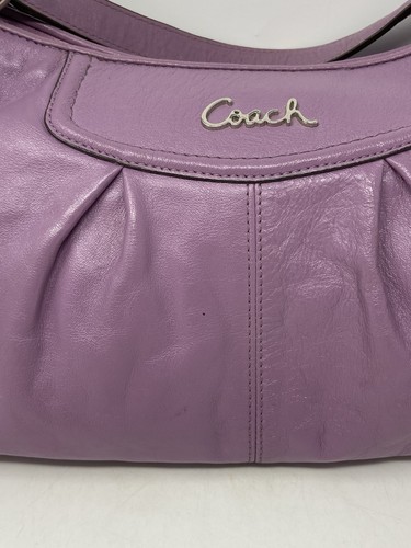 "Bolso de hombro de cuero púrpura Ashley Hobo COACH M1261-F19761 13""x6,5""x4,5""" - Imagen 4 de 19