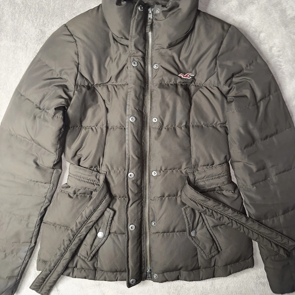 De Colección Y2K Hollister Marrón Cinturón Puffer Chaqueta M Invierno SoCal Prendas Exteriores Preppy Foto 3 de 4