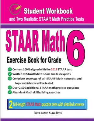 STAAR Math Exercise Book for Grade 6: Student Workbook and Two Realistic STAAR