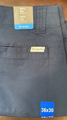 Columbia Men's Navy Active Fit Straight Leg Casual Pants 36x30 Pockets Cotton