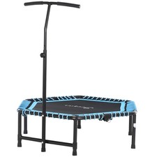48" Foldable Adjustable Trampoline Bungee Exercise Cardio Fitness Jumper, Blue