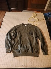 Vintage USMC MARINE CORPS PT OD GREEN SWEATSHIRT MADE IN USA SZ Medium