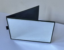 Vintage Albert Barker London Leather Travel Mirror Case Folding Vanity Mirror