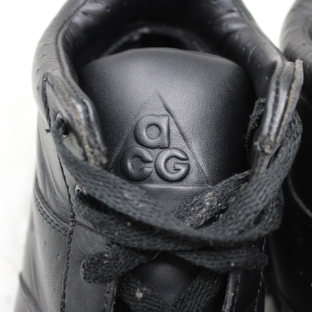 Nike ACG Shoes Men 11 Triple Black Leather Air Max Goaterra 2.0 Boots 365970-006 Nike ACG Shoes Men 11 Triple Black Leather Air Max Goaterra  main image 2