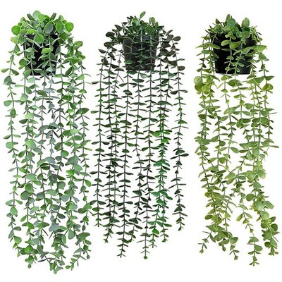 Heimtextilien Künstliches Rattan Hängender Weinrebentopf Mit Blumentopf Nagelneu