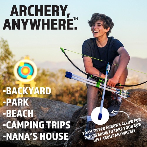 Original Pro Longbow– Patented Bow and Arrow Impact Archery Set - Shoots Over... - Picture 2 of 7