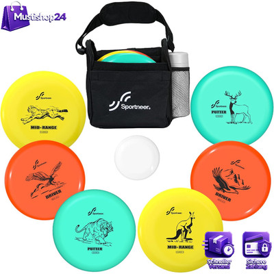 Disc Golf Set für Anfänger   2 Driver, 2 Midrange, 2 Putter, Tasche