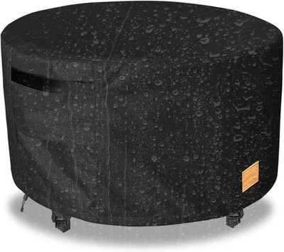 Fire Pit Cover round 32 Inch,Waterproof 600D Heavy Duty Patio Fire Pit Cover