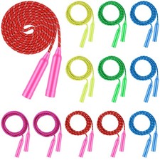 12 Pieces Colorful Jump Rope Bulk Exercise Equipment 7.2 Feet Nylon Jump Rope...