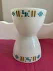 2/ Anchor Hocking LK  Anchorware Bouillon Cups/Bowl #904  Striped Turquoise Gold