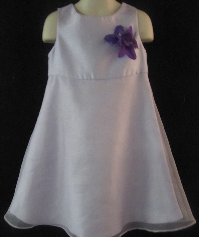 Bonnie Jean Sleeveless Purple Dress with Flower Size 5