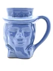 Uncle Sam Toby Mug 1976 Centennial Frankoma Pottery #600 Blue Glaze