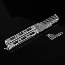 Titanium Practice Balisong Butterfly Trainer Folding comb bottle opener EDC DIY