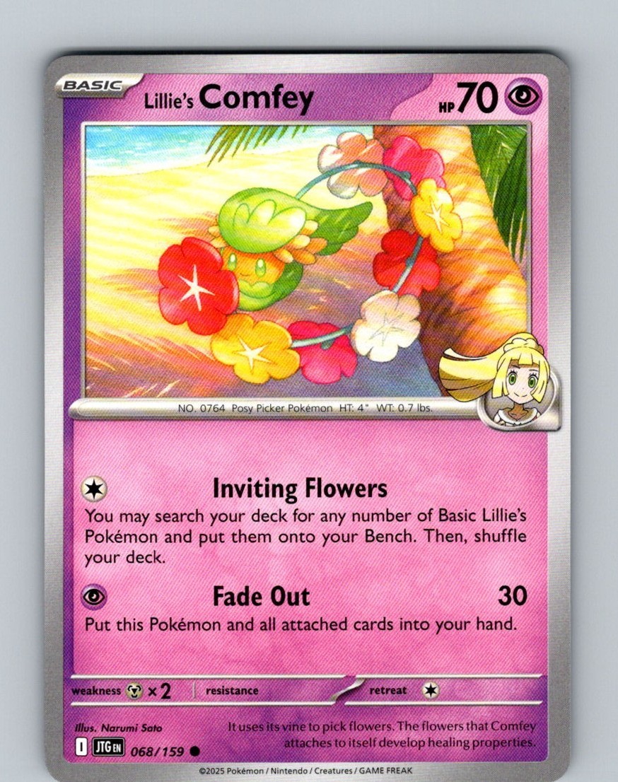 Lillie's Comfey 068/159 SV09: Journey Together Common NM Pokemon