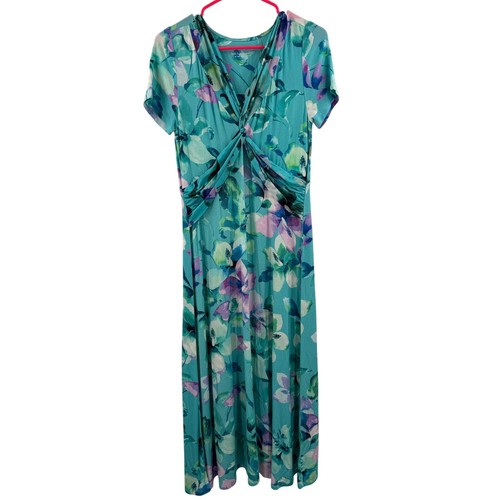 SOFT SURROUNDINGS Savior Dress Size Extra Small #2DY63 Midi Lilac Amaryllis Blue