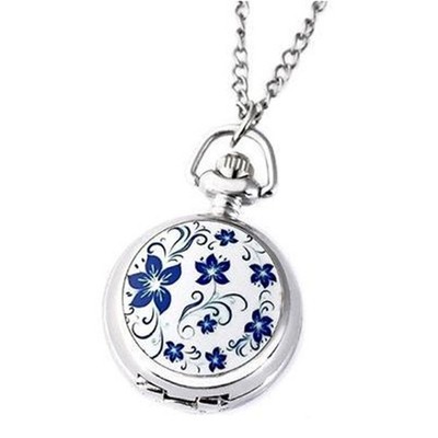 Paar Modelle klassische Mode Retro Quarz kleine silberne Blume Uhr I9C4