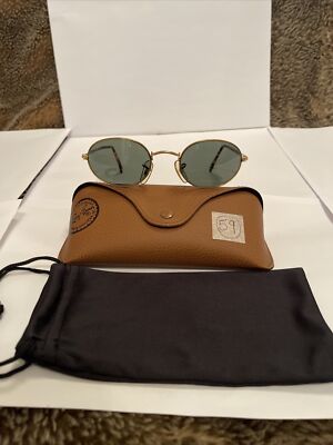 RAY-BAN B&L U.S.A OVAL 24K GOLD METAL & TORTOISE ARMS W2108 NXAW