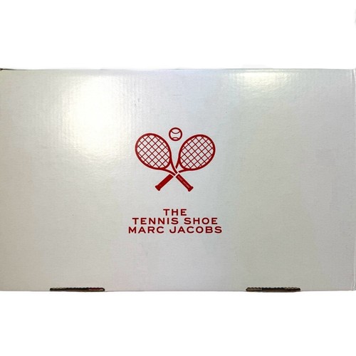 MARC JACOBS Womens The Tennis Shoe Leather Sneaker White Red (MSRP $275) - 第 5/5 張圖片