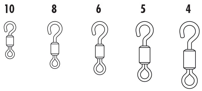 VMC BSOERS Black Stainless Steel Open Eye Swivel Pick Size 10 pack NIP - Image 2 of 3