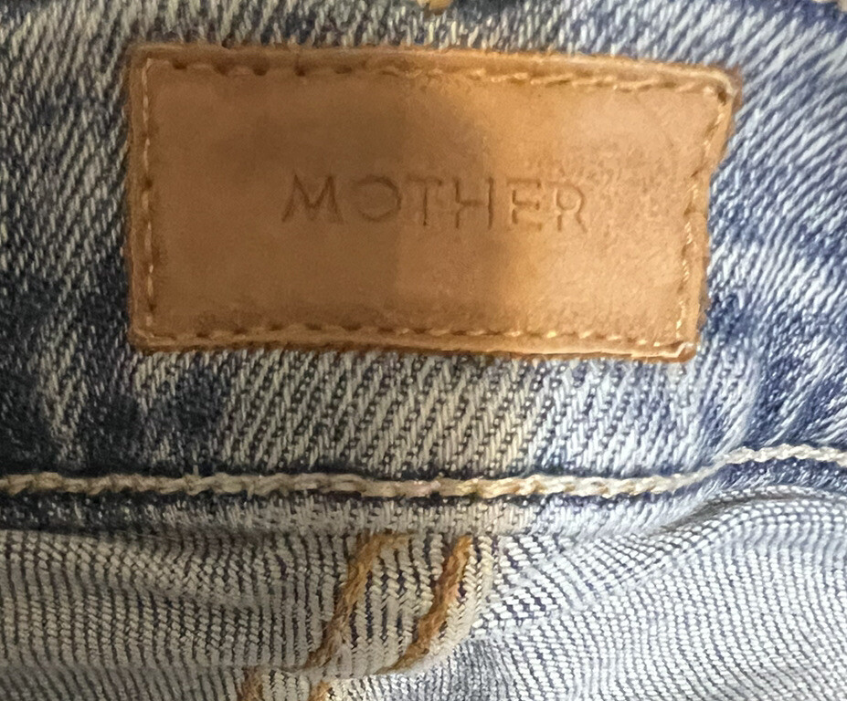 Mother Jeans The Wrapper Patch Springy Ankle Acid… - image 3