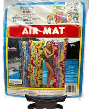 Vintage 90's Seaside Kids Vinyl Inflatable Air Mat 27" x 72" NEW Y2K