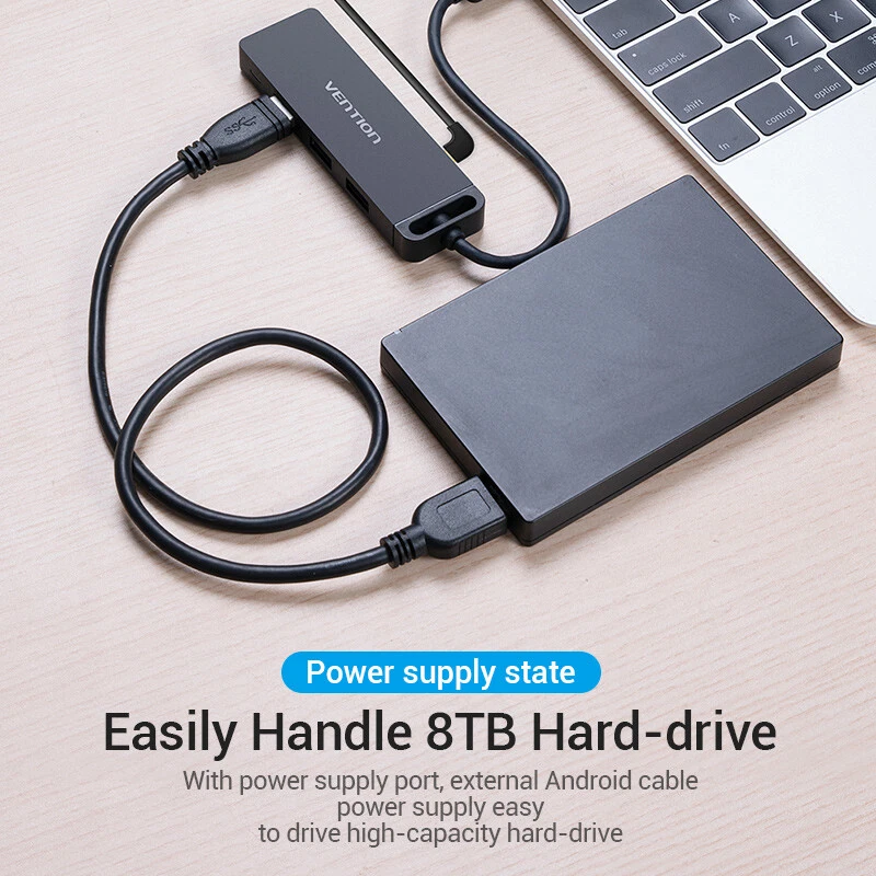 USB Type C HUB Multiport USB 3.0 Hub Micro Adapter Dongle For iPad Pro Macbook - Image 4 of 4