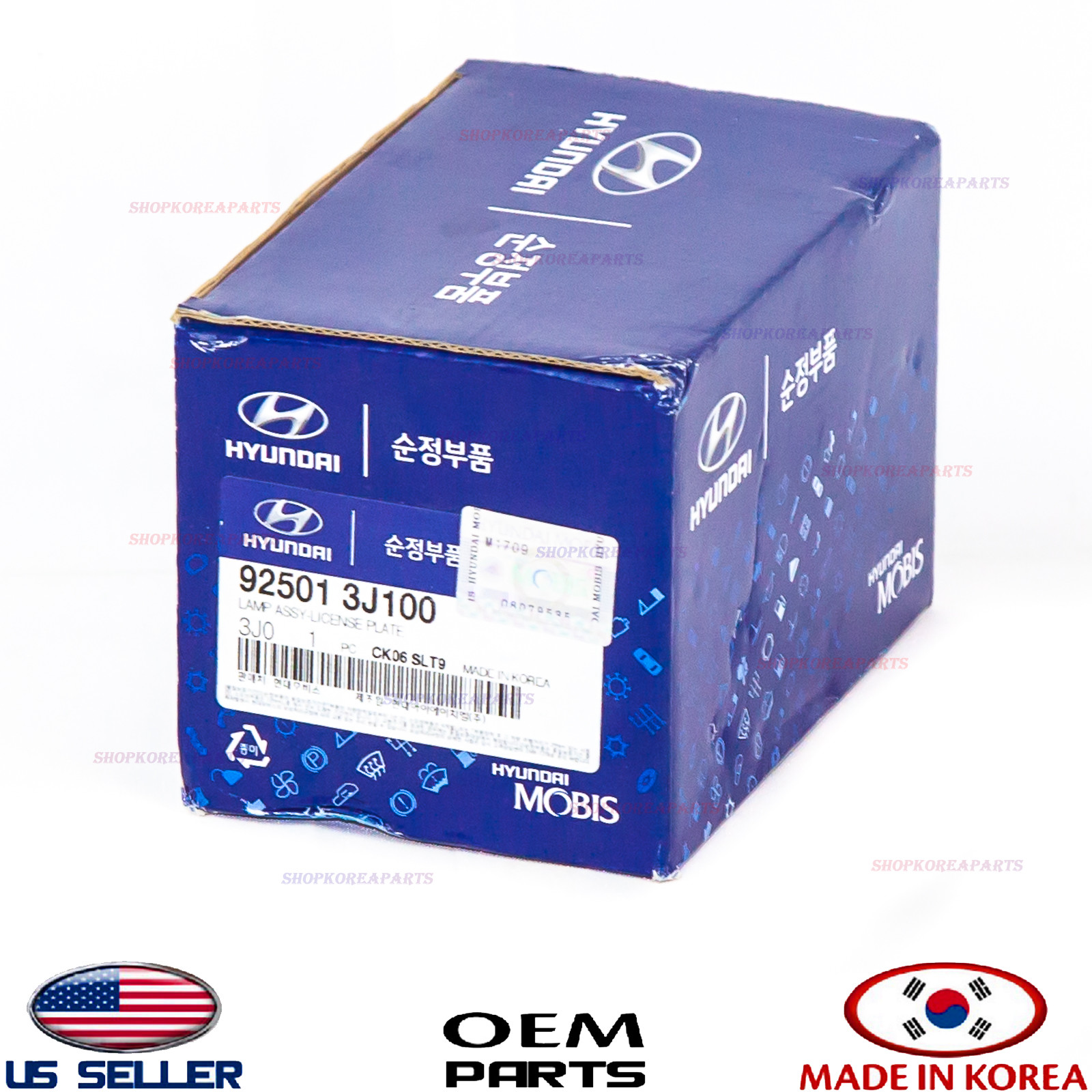 Hyundai OEM 0611 Accent License Plate Light Lamplens 925013J100 for