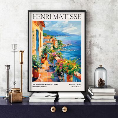 Henri Matisse Druck, Henri Matisse Ausstellungsposter, buntes Wandbild (01c)