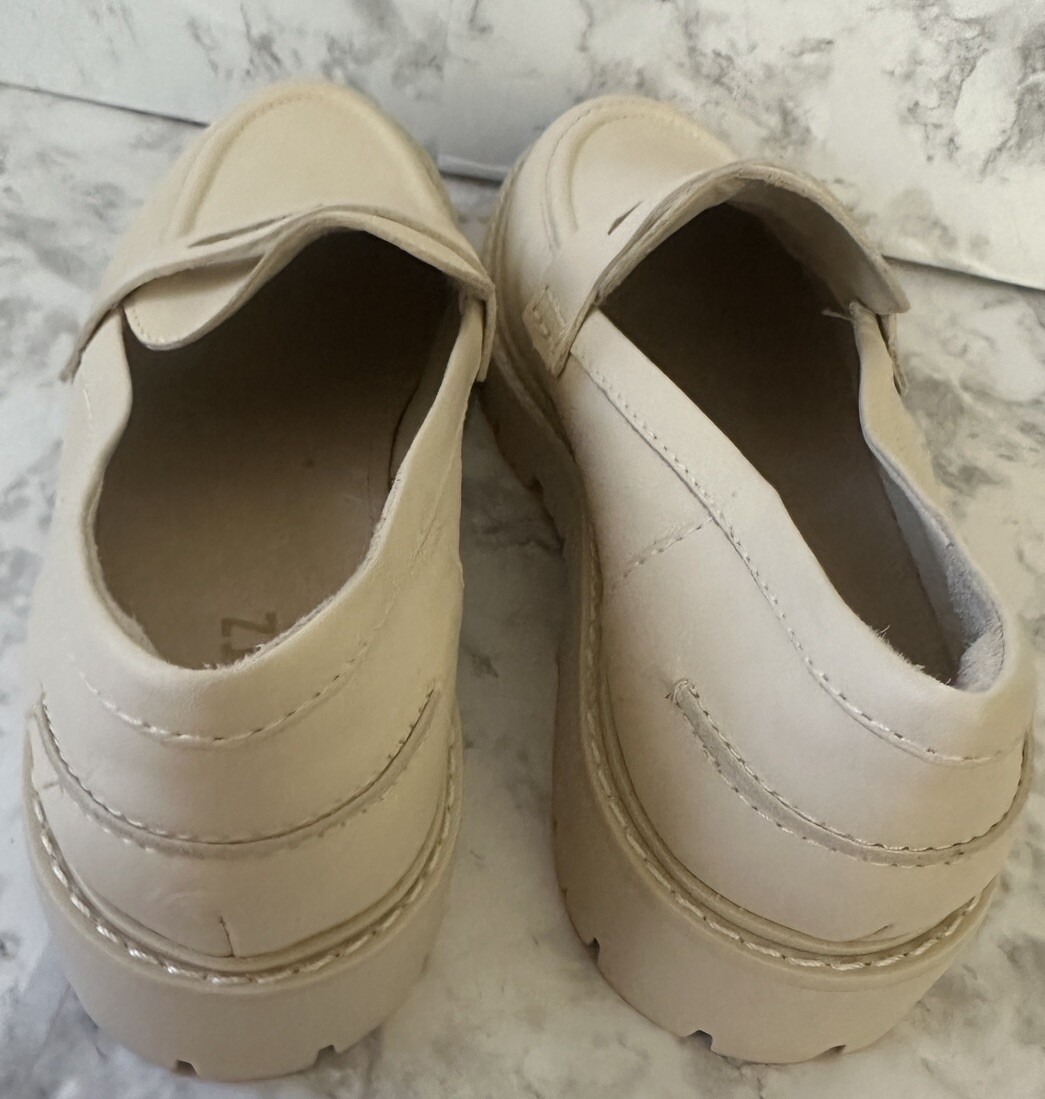 SAOLA Mocassino Schutz Christie Weekend in pelle suola a strappo donna 9 5 guscio d'uovo crema nuovo