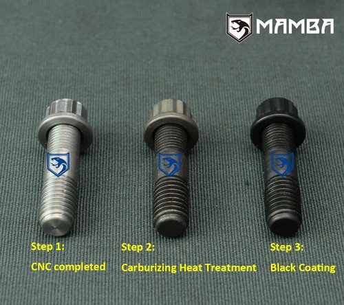 Nickel Turbo Turbine Housing Exhaust Manifold Stud Kit 45mm M10x1.25mm (4 sets) - Picture 7 of 11