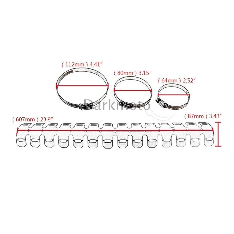 Universal Exhaust Heat Shield Guard Muffler Pipe Leg Protector Cover For Harley - Image 2 of 4