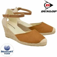 LADIES WEDGE SUMMER SANDALS MEMORY FOAM ESPADRILLES  PLATFORM HEEL PARTY SHOES