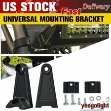 Pair Universal Mounting Brackets Side Rotating LED Work Light Bar Aluminum Alloy