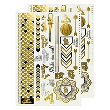St Louis Cardinals Gold Metallic Temporary Tattoo Body Jewelry Art Gameday MLB