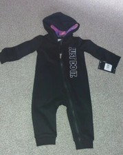 Nike Rompers All In One Playsuit Girls Kids Black 12 Months