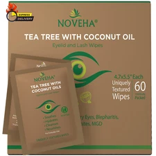 Tea Tree & Coconut Oil Eyelid & Lash Wipes | for Demodex, Blepharitis & Itchy Ey
