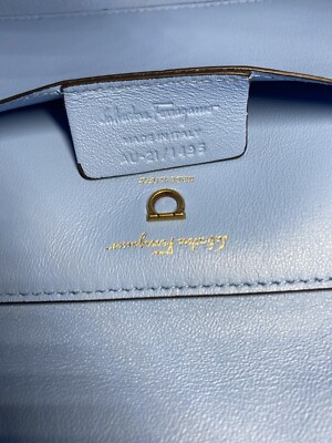 FERRAGAMO 340456786466001 関税送料込 Salvatore Ferragamo Top Handle Leather Trifolio Swing Bag | eBay