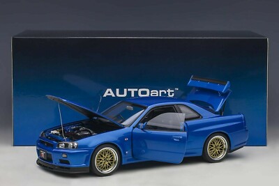 AUTOart 1/18 NISSAN SKYLINE GT-R R34 V SPEC II w BBS LM WHEELS JDM