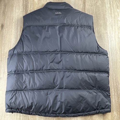 Cabelas Premier Northern Goose Down Puffer Vest Men's 2XLT Blue 650 Gillet Y2k - Picture 12 of 12