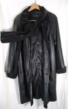 Gorgeous Vintage Genuine Leather By Roberto Gianni Woman's/men's Black Coat