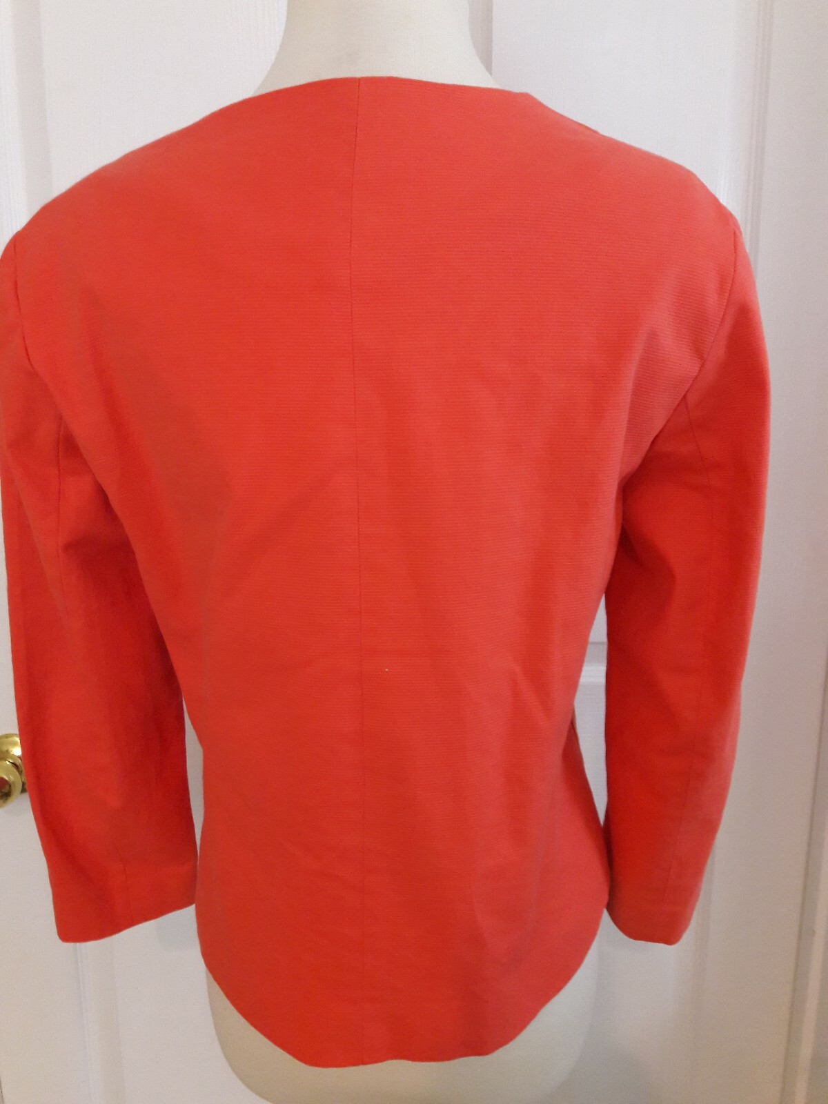 Zara Basic Jacket Nectar Orange Pink Large Snap F… - image 6
