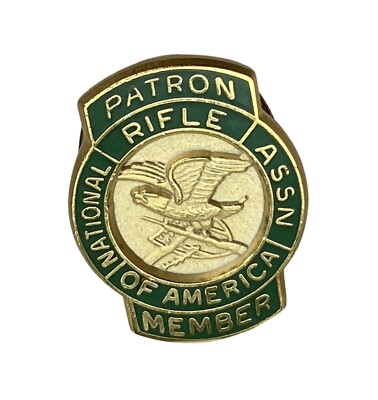 Patron Membership Rifle Association Lapel Enamel Jewelry N.R.A. Lapel Pin