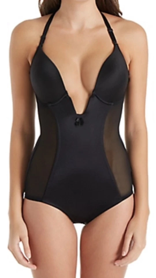 Body Va Bien Low Ultra Lift Plunge Body Shaper Briefer Panel Satinado 32E Nuevo Foto 2 de 4