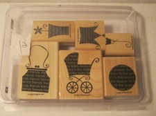 2005 STAMPIN UP Rubber Stamping Set of 6 "OH MY WORD" Retired Set UNUSED 