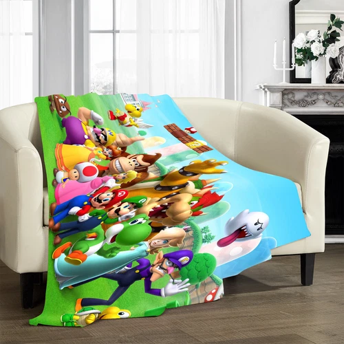 Manta de franela para niños 3D Super Mario sofá dormitorio manta edredón regalo - Imagen 5 de 12