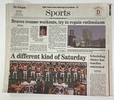 Macon Georgia Telegraph Newspaper Setember 16, 2001 9/11 Sports Local Wabash