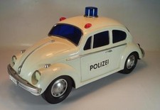 Volkswagen VW Käfer Beetle Kunststoff Plastik Polizei Batterie Antrieb 30cm#1681