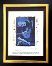 David Hockney | Vintage 1987 Signed Picasso Poster Print Collector Piece Framed