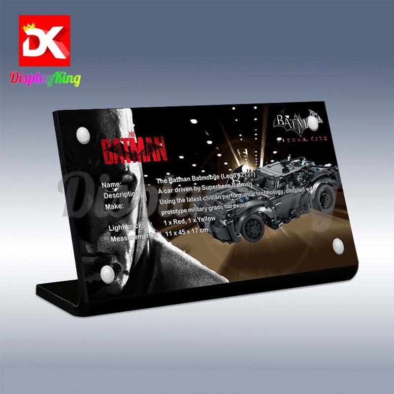 Display King - Acrylic Display Plaque for Lego The Batman