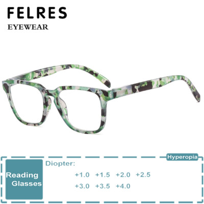 Square Retro Reading Glasses For Men Women Clear Lens Presbyopic Glasses Hot